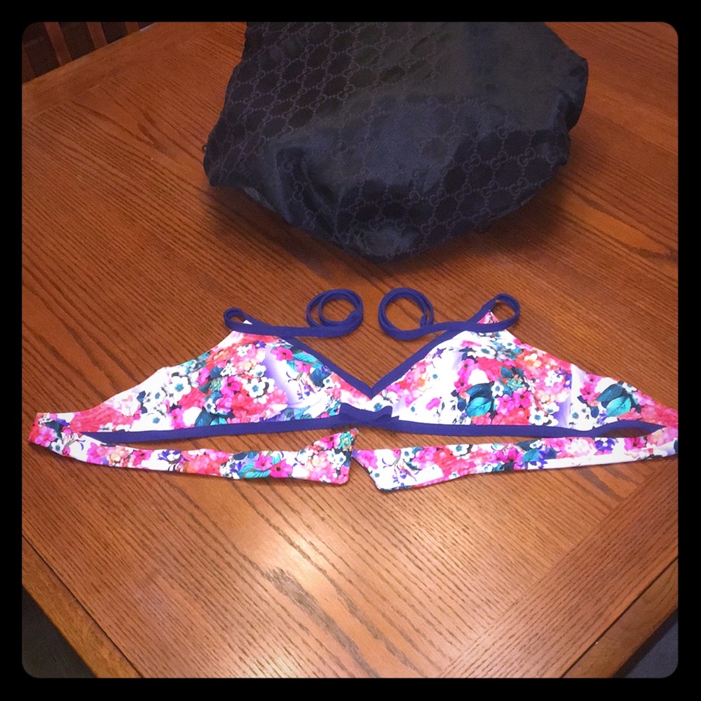 Nanette Lepore floral bikini top & cover-up